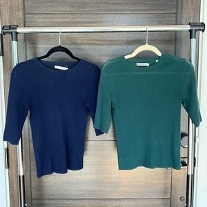 Lot of 2 Vince 3/4 Sleeve Sweater - 100% Wool